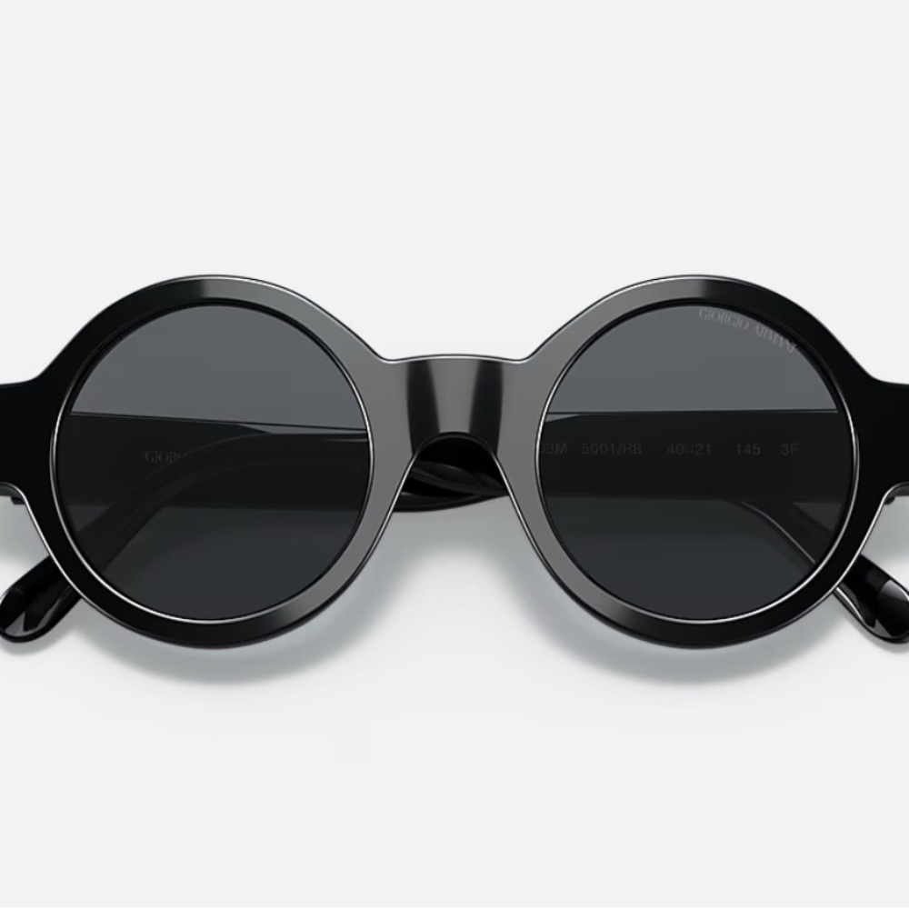 Giorgio Armani Black Round Sunglasses
